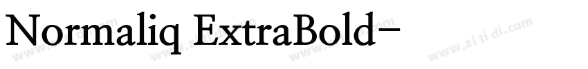 Normaliq ExtraBold字体转换
